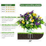 20” Artificial Daisy Topiary Outdoor Plant, Uv Resistant Faux Daisy Flowers, Outdoor Plants For Porch Decorations, Garden, Patio, Yard & Front Door Planters