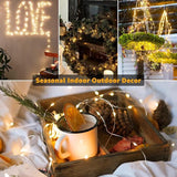20 Pack Battery Operated Fairy Lights 7FT 20 LED Warm White Mini String Lights Silver Wire Firefly Twinkle Lights for Mason Jars Wedding Party Christmas Decor