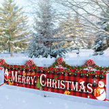 Large Merry Christmas Banner Outdoor Xmas Decorations Christmas Red Buffalo Plaid Banner Yard Sign Decorations Merry Christmas Decorations