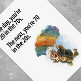 Humorous 70Th Birthday Card For Mom/Sister/Grandma - Cartoon Fantasy Theme, Perfect For Anyone