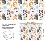 Cat Birthday Wrapping Paper - Happy Birthday - Funny Wrap For Girls Boys Women Baby Shower Holiday - 20 X 28Inch Per Sheets (6 Sheet)