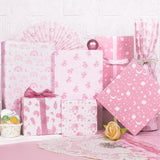 Tissue Paper, 50 Sheets Elephant Pink Tissue Paper For Gift Bags Gift Wrapping, Cute Baby Girl Design Art Gift Wrap For Baby Shower, Birthday, Anniversary, Craft, 19.7X13.8Inch