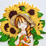 Quilling Cards, Greeting Cards, Greetings Mothers Day Card For Mom (The Difference She'S Made) With Sunflowers (With Girl)