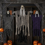 3PCS Scary Hanging Ghosts,Halloween Grim Reaper Skeleton Halloween Decor.