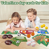 Valentines Day Gifts For Kids 30Pack Valentines Cards With Sports Squeeze Balls Valentines Exchange Cards For Boys Girls School Classroom Prizes Party Favors