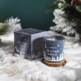 Christmas Scented Jar Candle - 6Oz Soy Wax Candle - Silent Night Softness Infused With Fresh Cut Spruce Branches Aroma - With Beautiful Keepsake Box Special For Christmas/Holiday Gifts