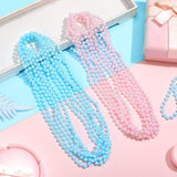 50 Pcs Gender Reveal Beads For Baby Shower Blue Pink Plastic Beads Blue 24 Inch 6 Mm Announcement Party Supplies Gender Reveal Party Favors For Baby Shower