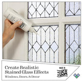 Gallery Glass Privacy Window PROMOGGPW22, Stained Glass Pattern Pack for DIY Arts and Crafts, Perfect for Beginners and Artists, 8 Ounces, 4 Piece