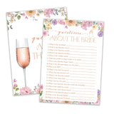 Bridal Shower Games, Wildflowers Games, Questions About The Bride Games, Bachelorette Party Decorations, Engagement Party Supplies, Couple Shower Ideas, Spring Flowers Wedding Games For 25 Guests-08