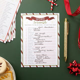 Christmas Word Scramble Game - 50 5X7 In Red, Green & White Traditional - Includes 2 Answer Keys & Adult Christmas Activity Sheets - Family Reunion Unscramble Words & Party Activity