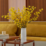 Artificial Forsythia Branches Valentines Day Decoration, 38 Inch Silk Flowers For Wedding Home Decor, Real Touch Yellow Spring Floral Arrangement For Centerpiece, Photography Props (Yellow)