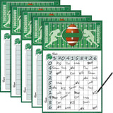 5 Pieces Square Game Sheet Posters Football Game Squares 100 Grids Score Record Posters Football Party Sports Games Decorations For Match Party, 11 X 17 Inches