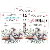 30 Pcs Koala Valentines Day Cards, Cute Valentines Day Gifts For Teen, Greeting Cards For Classroom Gift Exchange Party Favor Supplies(Mq-6-5)