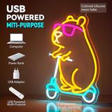 Capybara Neon Sign Animal Shape LED Wall Light Dimmable Kids Room Party Decor Birthday Gift