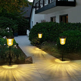 6 Pack 200LM Solar Pathway Lights Waterproof Super Bright Auto On Off Yard Walkway Lights