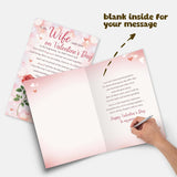 Poem Valentine’S Day Card Gifts For Wife Her, Romantic Husband To Wife Greeting With Heartfelt Message — Anniversary Or Love Card