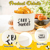 Summer Bee Sweet Candy Dish Cauldron,Summer Mini Ceramic Candy Bowl Tiered Tray Decor, Snack Serving Bowl Party Favor Desktop Decoration For Home Kitchen Events(Bee Sweet)