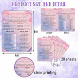 Who Knows The Birthday Best - Pink Purple Party Games Card Set - Sleepover Slumber Party Supplies - Birthday Night Games Creative Idea - 20 Game Cards