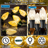 C9 Soft Twinkle Lights, 25 Led 17Ft Calming Christmas Lights, Waterproof Connectable Strawberry String Light For Indoor