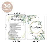 Housewarming Party Games, House Hunt, Greenery New Home, New House, New Homeowner Party Games Cards, 30 Sheets Each Pack
