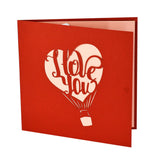 Valentines Day Card, Anniversary Card Pop Up, Wedding 3D Greeting Card, Valentine'S Day, Romantic Loved Card (Air Balloon)