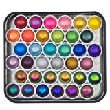 Handmade Watercolor Paints - Magical Drop Tiny Sampler Tin Set Vol. 2 (36 Colors)