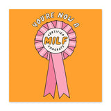 Mothers Day Card - Mom To Be - 'Certified Milf' - Gifts For New Moms, Expecting Mother, Pregnant Women, Mommy, Wife, Partner, Spouse, Aunt, Friend, Her - Comes With Fun Stickers
