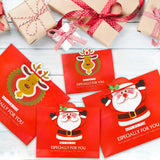 6 Pcs Christmas Gift Bags With Handle, Large M S Size Winter Holiday Paper Goodies Bag For Christmas Party Wrapping Xmas Presents, Birthday, Baby Shower