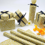 Golden Leopard Wrapping Paper 60 Sheets 20X14In Uitable For Birthdays, Thanksgiving, Halloween, Christmas And Other Holidays And Party Gift Packaging. ? (Golden)