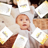 Baby Shower Party Games, Baby Trivia Minimal Baby Shower Game, 25 Honey Bee Gender Reveal Party Games Cards (5" X 7"), Bumble Bee Baby Shower Supplies Decorations -01