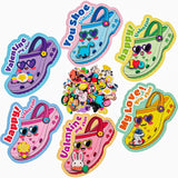 24 Pack Valentines Day Cards With Shoe Charms For Kids Valentines Day Classroom Exchange Gifts For Boys Girls(24 Cards, 48 Shoe Charms)