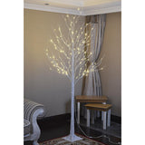 LIGHTSHARE 8 Feet 132L LED Birch Tree Lights, Warm White, for Holiday Party and Christmas Decoration, Indoor and Outdoor Use