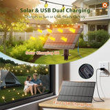 100FT Solar G40 String Lights 54 LED Shatterproof Bulbs with Remote USB Charging