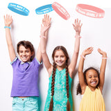 48Pcs Gender Reveal Silicone Bracelets Team Boy And Team Girl Rubber Wristband For Baby Shower Theme Party Decorations Supplies 2 Styles