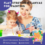 Small Stretched Canvas For Painting 6X6 Inch, 2/5''Profile Art Primed 16 Pack Canvases For Painting, Cotton Small Professional Blank Paint Canvas For Kids And Art Supplies, For Acrylics, Oils.