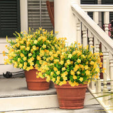 18 Bundles Artificial Flowers For Outdoors Decoration, Outdoor Artificial Flowers Uv Resistant Fake Flowers Greenery Shrubs Plants For Front Porch Window Box Hanging Garden Home