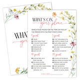Bridal Shower Games, Wildflowers Wedding Shower Game Cards, Bachelorette Party Games For Bride Groom Newlyweds Couples, Engagement Wedding Party Decorations Supplies Favors, 25 Game Cards?B09