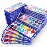 30 Pack Watercolor Paint Set, 12 Colors Watercolor Paint Set Bulk With Paint Brushes, Washable Paint, Art Supplies For Classroom, Parties