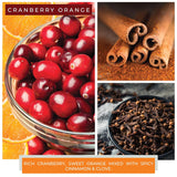 A Cheerful Giver - Cranberry Orange Scented Glass Jar Candle (24 oz) with Lid & True to Life Fragrance Made in USA