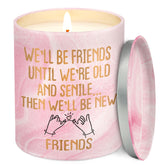 Galentines Day Gifts For Friends - Vanilla Lavender Pink Candles 10 Oz - Best Friend Birthday Gifts For Women Friendship Female Her, Long Distance Galentines Gift For Woman Bff Bestie