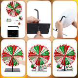 Christmas Games Gift Exchange For Adults Family 10" Spinner Wheel With Stand White Elephant Christmas Party Games Xmas Santa Exchange Gift For Coworkers Large Group Holiday Party Decor Supplies