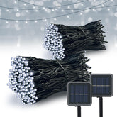 Solar String Lights Outdoor, 2 Pack 79Ft 200 Led Waterproof Solar Christmas Lights With 8 Lighting Modes For Tree Yard Garden Party Xmas Decorations