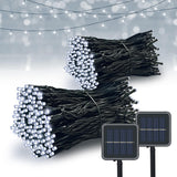 Solar String Lights Outdoor, 2 Pack 79Ft 200 Led Waterproof Solar Christmas Lights With 8 Lighting Modes For Tree Yard Garden Party Xmas Decorations