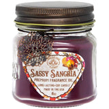 Scented Jar Candles Set Of 2 - Sassy Sangria + Spicy Pumpkin, Long Lasting Holiday Candles