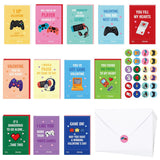 144Pcs Valentines Day Cards For Kids Includes 48 Video Game Theme Greeting Cards 48 Red Pink White Envelopes 48 Cute Stickers For School Classroom Exchange Gifts For Girls Boys Party Favor