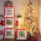 4Pcs Merry Christmas Balloon Boxes Party Decorations - Perfect For Christmas New Year Holiday Fun Quick Party Decorations Gift Sign.