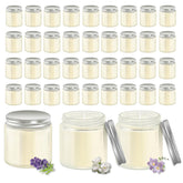36 Pcs 4Oz Mini Mason Jar Candles Small Scented Candles Bulk Aromatherapy Ideal Souvenir Favors For Wedding Birthday Party (Freesia, Lavender, Jasmine, Silver)