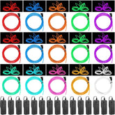 15 Pack 16FT EL Wire Neon Lights Battery Powered Cuttable Glow Wire for Halloween Party