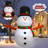 6Ft Christmas Inflatable Outdoor Decorations Animated Snowman Santa Claus Pop Up Xmas Blow Ups Holiday Yard Decor With L
