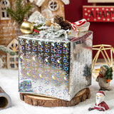 Silver Wrapping Paper Roll - 17 Inch X 32.8 Feet - Shiny Star, Festive Patterns, Merry Christmas Words Wrapping Paper For Christmas, Holiday, Party, Celebration